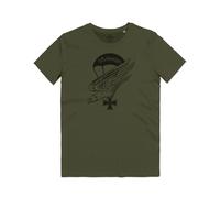 Maglietta Paracadutisti Tedeschi FJ Croce Di Ferro Fallschirmjäger Adler T-Shirt
