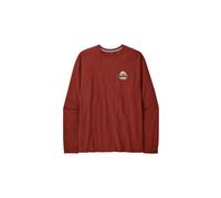 Maglietta patagonia great waves responsibili tee rossa da uomo