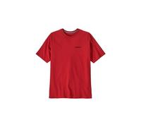 Maglietta patagonia p 6 logo responsibili tee rosso uomo