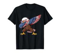 Maglietta Patriottica Bald Eagle Dab Bandiera Americana USA 4 luglio Maglietta