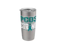 Maglietta PCOS Awareness - Sopravvissuto alla sindrome dell'ovaio policistico Bicchiere termico in acciaio inox doppia parete