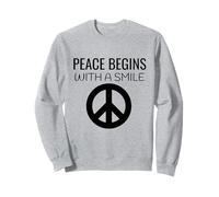 Maglietta Peace Begins with A Smile di Madre Teresa Felpa