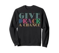 Maglietta Peace Love Earth Day Give Peace A Chance Felpa