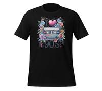 Maglietta per adulti con scritta "I Love The 90s Nostalgic Ret", Nero , XL