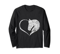 Maglietta per Amanti dei Cavalli, Regalo per Ragazze e Donne Che Amano i Cavalli Maglia a Manica