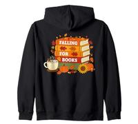 Maglietta per Amanti dei Libri di Fall Falling for Books Felpa con Cappuccio