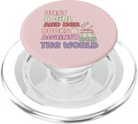 Maglietta per amanti dei libri Just a Girl and Her Books PopSockets PopGrip per MagSafe