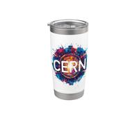 Maglietta per appassionati di Hadron astratta del CERN Collider Bicchiere termico in acciaio inox doppia parete