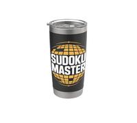 Maglietta per appassionati di Sudoku Master Puzzle Solving Bicchiere termico in acciaio inox doppia parete