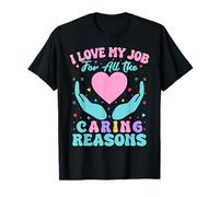 Maglietta per Assistente Sociale Love My Job Caring Reasons Maglietta