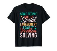 Maglietta per Assistente Sociale Problem Solving Lavoro Maglietta con Stampa Grafica Economica