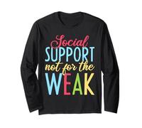 Maglietta per Assistente Sociale Support Not for The Weak Maglia a Manica