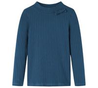 Maglietta per Bambini a Maniche Lunghe a Costine Blu Marino 140