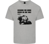 Maglietta Per Bambini Biker In Ginocchio Su Una Gamba