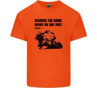 Maglietta Per Bambini Biker In Ginocchio Su Una Gamba