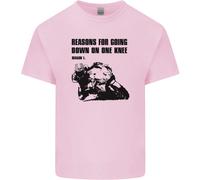 Maglietta Per Bambini Biker In Ginocchio Su Una Gamba