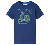 vidaXL Maglietta per Bambini Blu Scuro 128