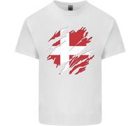 Maglietta Per Bambini Con Bandiera Della Danimarca Per Il Giorno Del Calcio