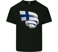 Maglietta Per Bambini Con Bandiera Della Finlandia Per Il Giorno Del Calcio
