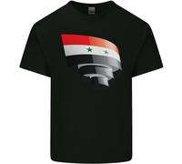 Maglietta Per Bambini Con Bandiera Della Siria Curva Per Il Giorno Del Calcio