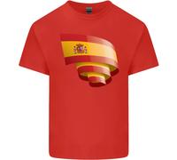 Maglietta Per Bambini Con Bandiera Della Spagna Per Il Giorno Spagnolo Di Calcio