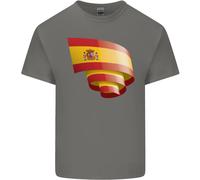 Maglietta Per Bambini Con Bandiera Della Spagna Per Il Giorno Spagnolo Di Calcio