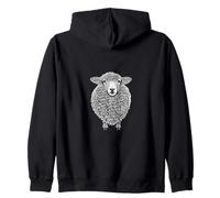 Maglietta per Bambini con Disegno tipografico di Agnello Felpa con Cappuccio
