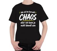 Maglietta per bambini con scritta "Wo ich bin herrscht Chaos" (lingua