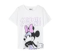 Maglietta per bambini di Minnie Mouse - Bianco e rosa - Taglia 2 anni - Maglietta a maniche corte - Realizzata in cotone da 145 g/m2 - Prodotto originale disegnato in Spagna