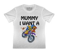 Maglietta Per Bambini Divertente Mamma Voglio Una Moto Moto X Fox Dirt Bike