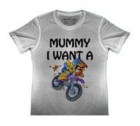Maglietta Per Bambini Divertente Mamma Voglio Una Moto Moto X Fox Dirt Bike