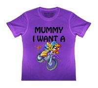 Maglietta Per Bambini Divertente Mamma Voglio Una Moto Moto X Fox Dirt Bike