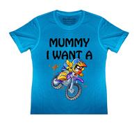 Maglietta Per Bambini Divertente Mamma Voglio Una Moto Moto X Fox Dirt Bike
