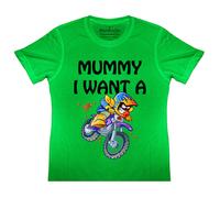 Maglietta Per Bambini Divertente Mamma Voglio Una Moto Moto X Fox Dirt Bike