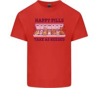 Maglietta Per Bambini Dog Happy Pills Ragazzi E Ragazze