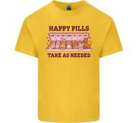 Maglietta Per Bambini Dog Happy Pills Ragazzi E Ragazze