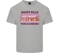 Maglietta Per Bambini Dog Happy Pills Ragazzi E Ragazze