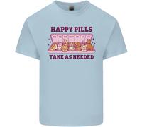Maglietta Per Bambini Dog Happy Pills Ragazzi E Ragazze