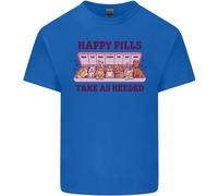 Maglietta Per Bambini Dog Happy Pills Ragazzi E Ragazze