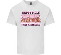 Maglietta Per Bambini Dog Happy Pills Ragazzi E Ragazze