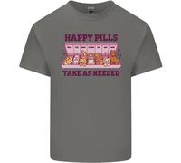 Maglietta Per Bambini Dog Happy Pills Ragazzi E Ragazze