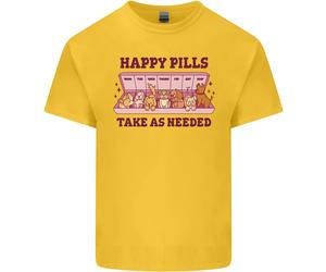 Maglietta Per Bambini Dog Happy Pills Ragazzi E Ragazze