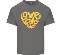 Maglietta Per Bambini Hippy Antiguerra A Forma Di Cuore Con Parole D'Amore