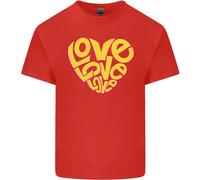 Maglietta Per Bambini Hippy Antiguerra A Forma Di Cuore Con Parole D'Amore