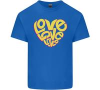 Maglietta Per Bambini Hippy Antiguerra A Forma Di Cuore Con Parole D'Amore