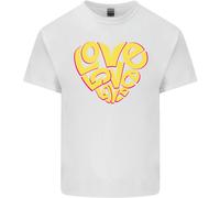 Maglietta Per Bambini Hippy Antiguerra A Forma Di Cuore Con Parole D'Amore