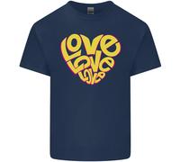 Maglietta Per Bambini Hippy Antiguerra A Forma Di Cuore Con Parole D'Amore