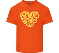 Maglietta Per Bambini Hippy Antiguerra A Forma Di Cuore Con Parole D'Amore