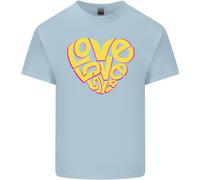 Maglietta Per Bambini Hippy Antiguerra A Forma Di Cuore Con Parole D'Amore