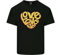 Maglietta Per Bambini Hippy Antiguerra A Forma Di Cuore Con Parole D'Amore